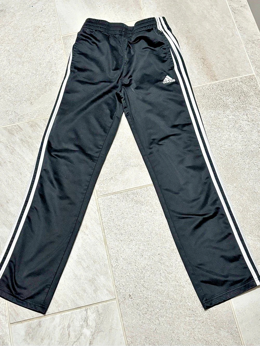 adidas 3-Stripes Tricot Track Pants Black & White Large